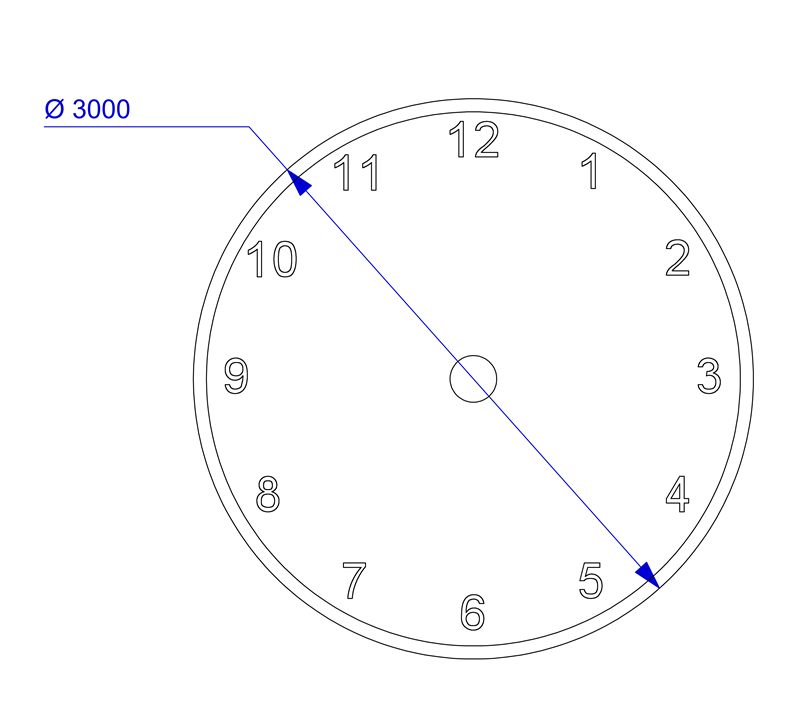 Technical render of a Wetpour Clock